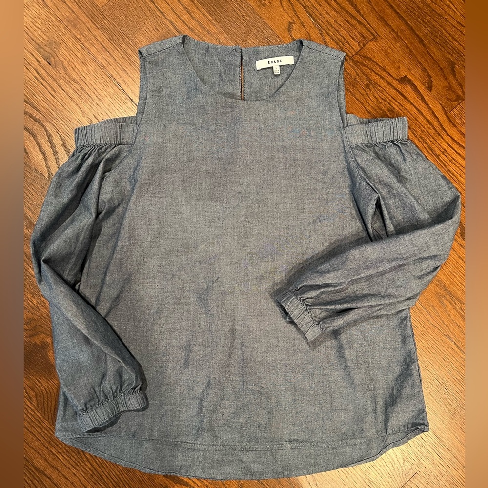 RO &  DE cut out denim blouse
